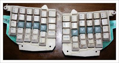 The keys before cleaning